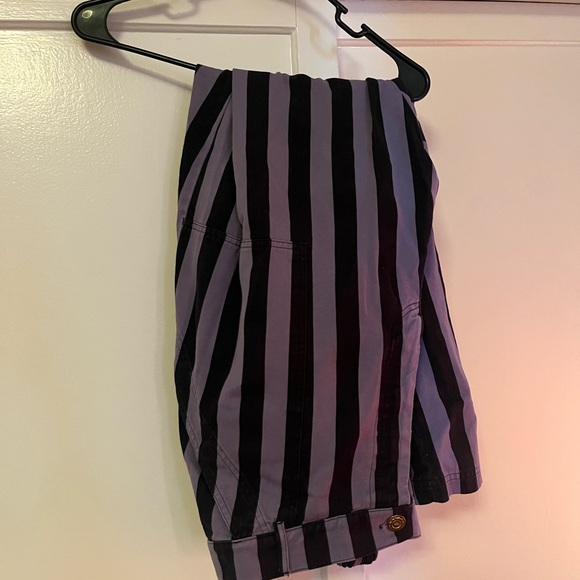 Big Bud Press Striped Black and Purple Work Pants 1XL - Picture 2 of 2